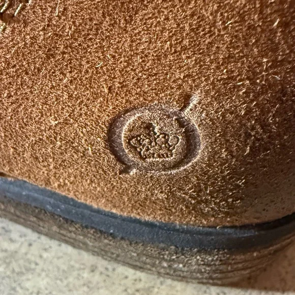 Born Brown Leather Suede Chelsea Ankle Boots Western Low Heel Size 7.5 - Picture 6 of 6